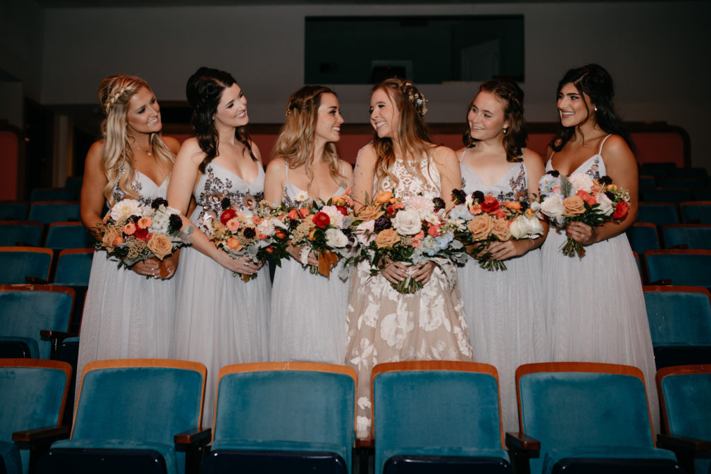 Bridesmaids bouquets made by eclectic wedding florist