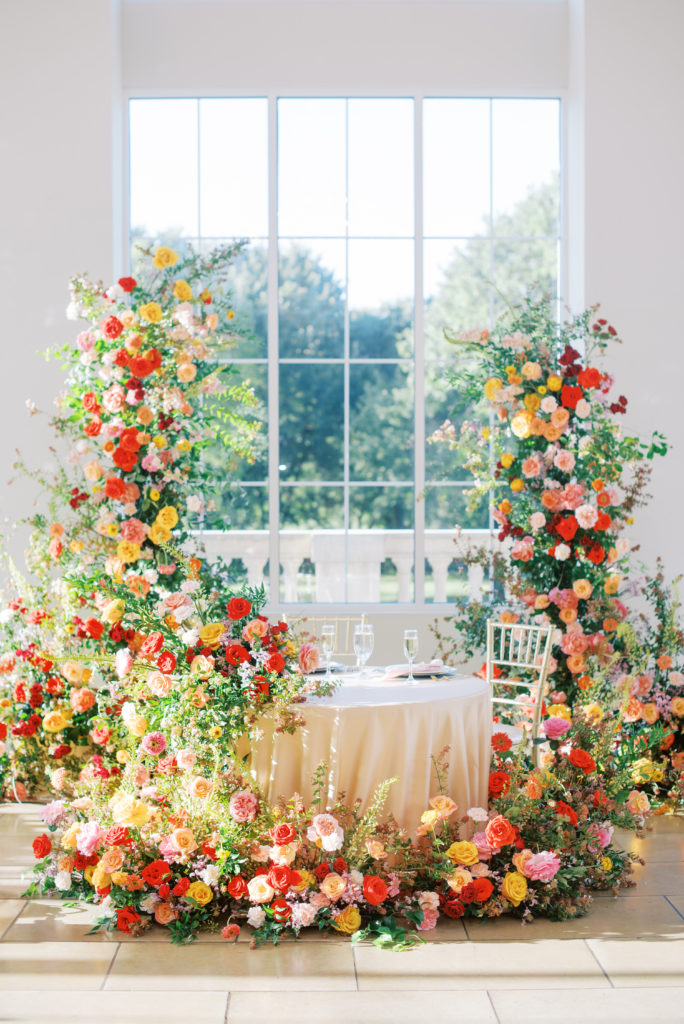 Organic Column Wedding Installation by The Floral Eclectic