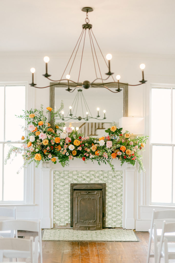Mantle Wedding Installation by The Floral Eclectic